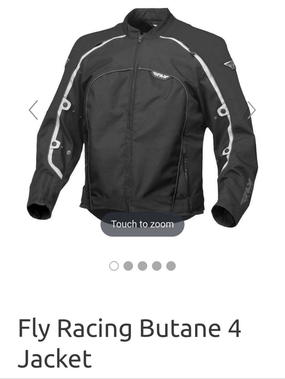 Fly Racing Butane 4 Black Men's Motorcycle Jacket